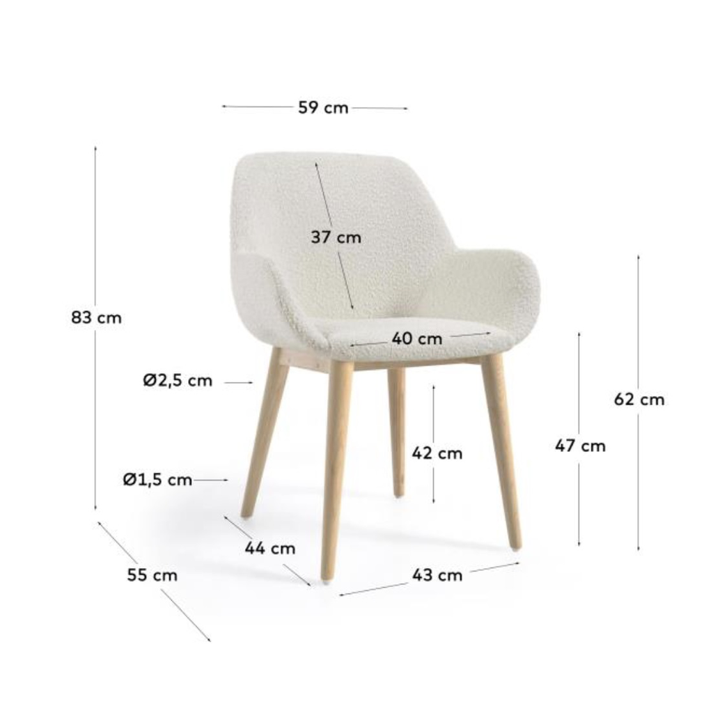 Konna silla de borregito blanco // KH_25017