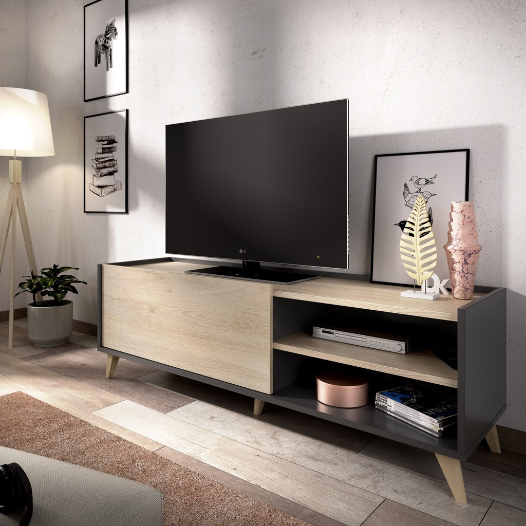 Mueble TV gris // Outlet_6372