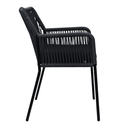 Chapala silla metal negro cuerda negra cojín curri // Pedido especial_25745