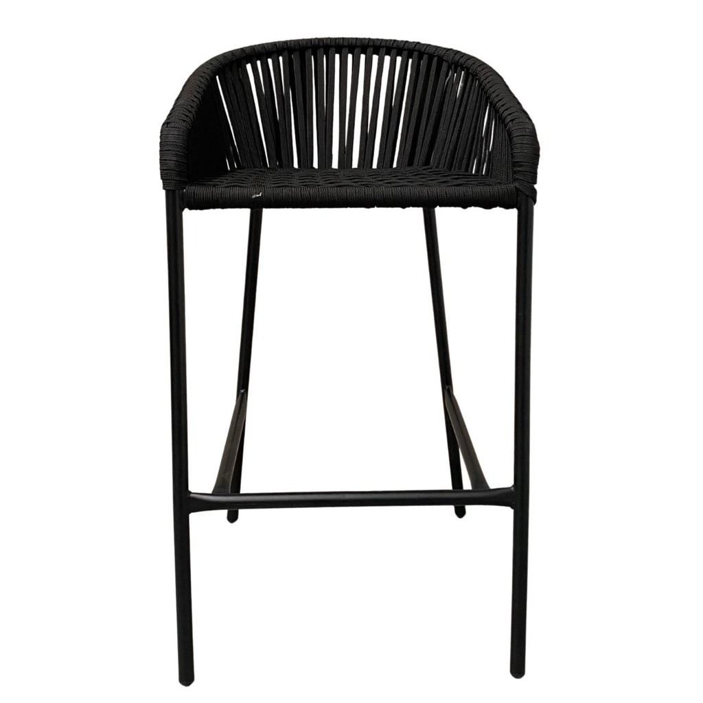 Tequila banco metal negro cuerda negra plana_25783