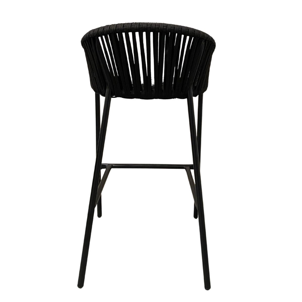 Tequila banco metal negro cuerda negra plana_25785