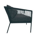 Tequila love seat metal negro cuerda negra tela loneta_25870