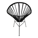 Acapulco silla original metal negro y cuerda negra // Exterior techado_29024