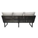 Vallarta sofa acero galvanizado negro y textilene tela loneta // Exterior 100%_30653