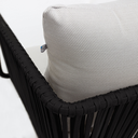 Vallarta love seat acero galvanizado negro, textilene y loneta // Exterior 100%_30665