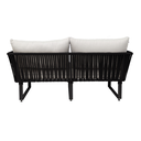Vallarta love seat acero galvanizado negro  y textilene con cojinería loneta // Exterior 100%_30674
