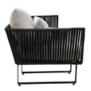 Vallarta sillon acero galvanizado negro y textilene tela loneta // Exterior 100%_30694