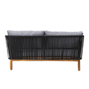 Oaxaca love seat acero galvanizado negro y textilene con tela curri // Exterior 100%_30721