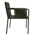 Merida silla acero galvanizado negro y textilene sin cojin // Exterior 100 %_30629