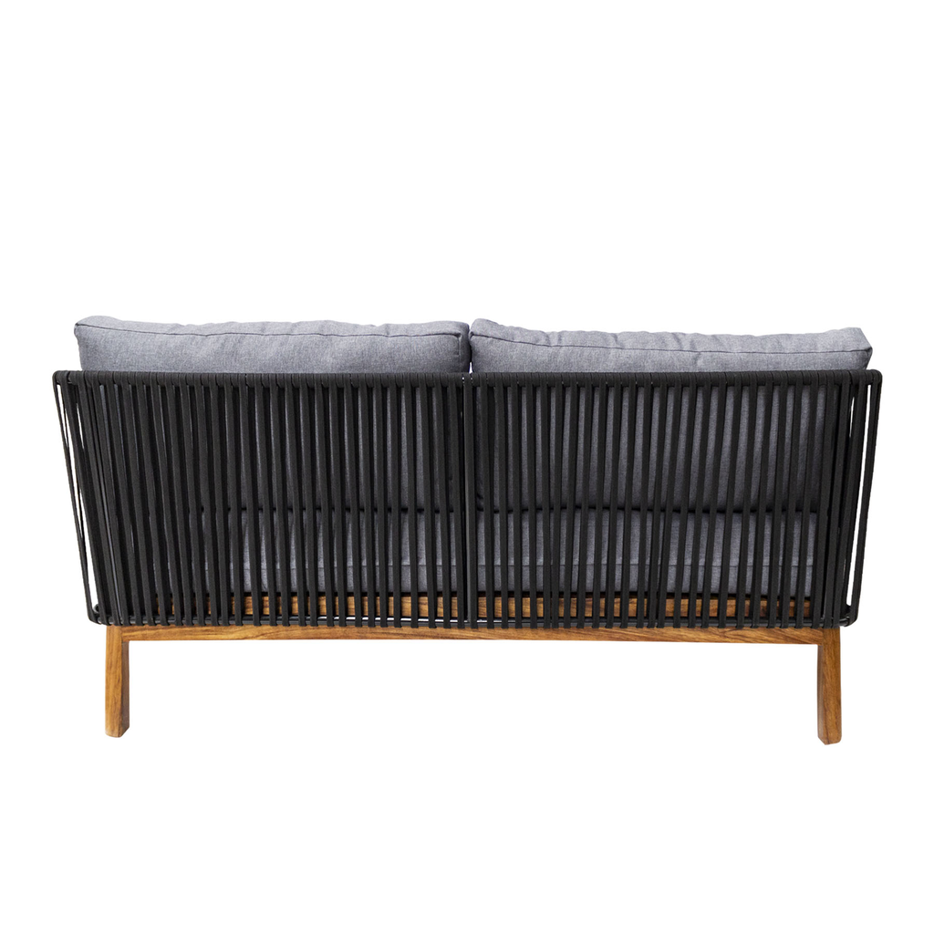 Oaxaca love seat acero galvanizado negro y textilene con tela loneta // Exterior 100%_30729