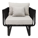 Vallarta sillon metal negro cuerda negra cojinería en tela loneta // Exterior techado_30690