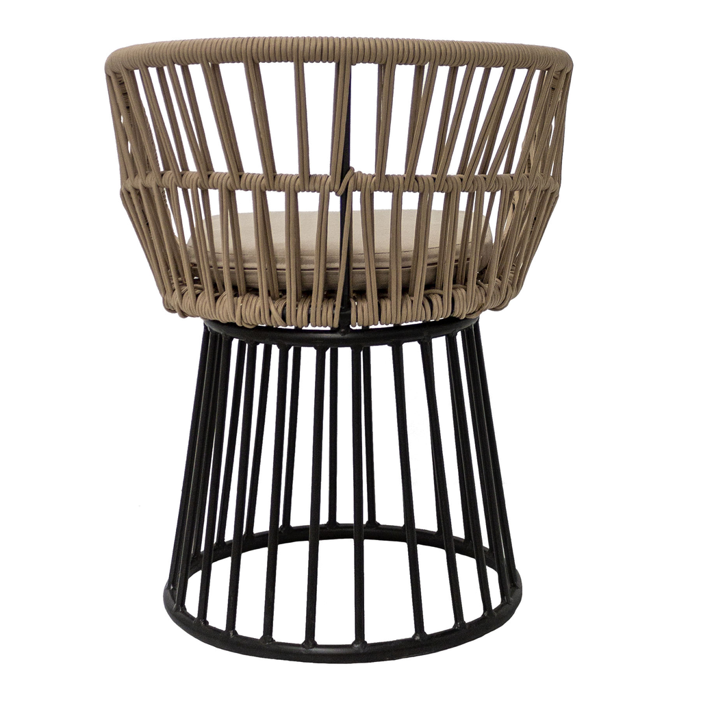 Campeche silla metal negro con cojin // Exterior techado._30637