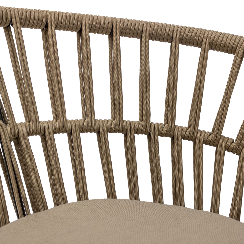 Campeche silla metal negro con cojin // Exterior techado._30638