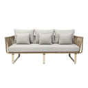Vallarta sofa metal beige cuerda beige cojinería en tela curri // Exterior techado_30865
