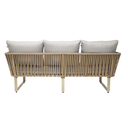 Vallarta sofa metal beige cuerda beige cojinería en tela curri // Exterior techado_30866