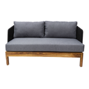 Oaxaca love seat acero galvanizado negro cuerda textilene con tela curri // Exterior 100%_30940