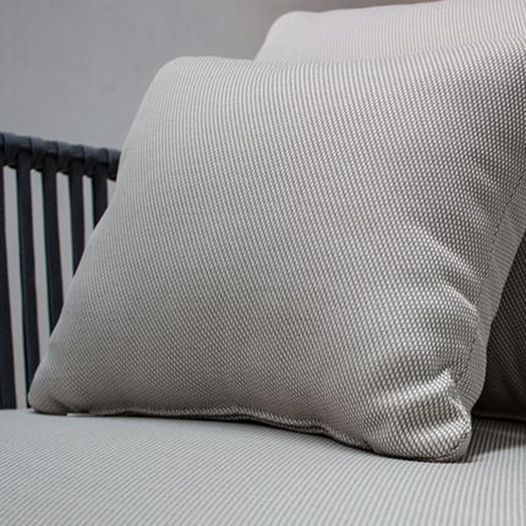 Vallarta sala esquinera metal gris cuerda beige cojinería tela curri // Exterior techado_30755