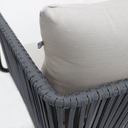 Vallarta sillon metal negro cuerda negra cojinería en tela loneta antidecoloración // Exterior techado_30890