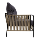 Chetumal sillon metal negro cuerda beige cojinería en tela curri // Exterior techado_30972