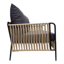 Chetumal sofa metal negro cuerda negra cojinería en tela curri // Exterior techado_31054