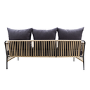 Chetumal sofa metal negro cuerda negra cojinería en tela curri // Exterior techado_31056