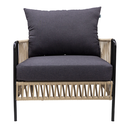 Chetumal sillon acero galvanizado negro textilene beige tela loneta // Exterior 100%_31088