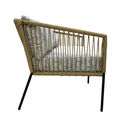 Tequila sofa acero galvanizado negro textilene beige tela loneta // Exterior 100%_31201