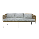 Tequila sofa acero galvanizado negro textilene beige tela loneta // Exterior 100%_31202
