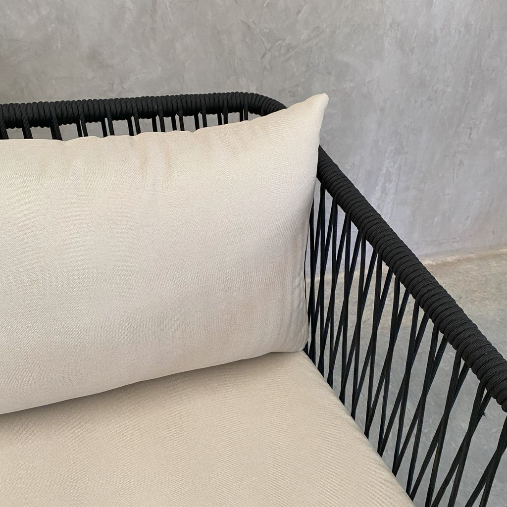 Tequila sofa metal negro cuerda plana negra tela curri // Exterior techado_31209