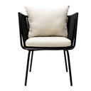 Chetumal silla acero galvanizado negro textilene negro cojinería en tela loneta  // Exterior 100%_31319