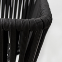 Chetumal silla acero galvanizado negro textilene negro cojinería en tela loneta  // Exterior 100%_31321