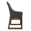 Bacalar sillon metal negro tejido con nylon gris PEDIDO ESPECIAL minimo 10 pzas // Exterior techado_31361
