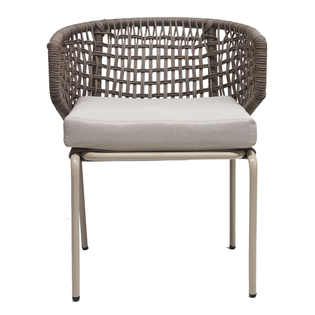 Chamela silla aluminio beige cuerda textilene beige tela loneta // Exterior 100%_31136