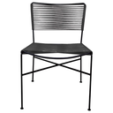 Caleta silla acero galvanizado negro cuerda textilene negra o en color elegir // Exterior 100%_31416