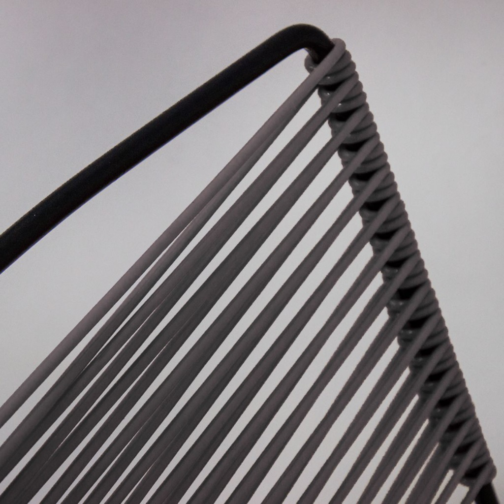 Caleta silla acero galvanizado negro cuerda textilene negra o en color elegir // Exterior 100%_31418