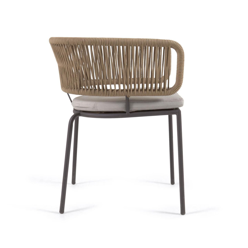 Avandaro silla metal negro, cuerda y tela // Exterior techado._31456