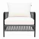 Chetumal sillón metal negro cuerda gris cojinería // Exterior techado_31477