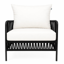 Chetumal sillón acero galvanizado negro textilene negro y loneta // Exterior 100%_31483