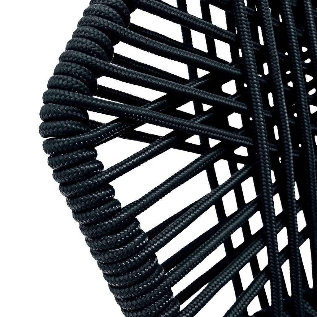 Acapulco silla hexagonal con brazos negra // Exterior techado_31163