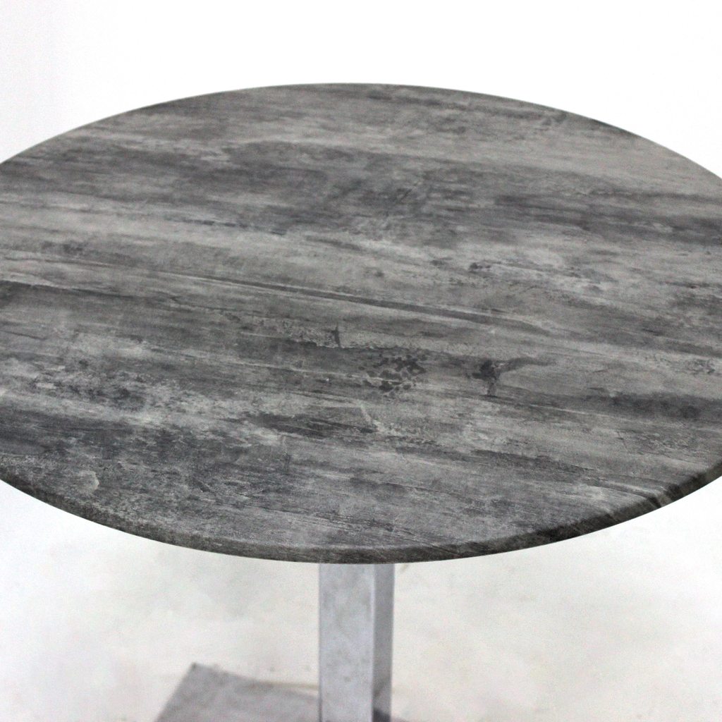 Cubierta melamina encapsulada mármol gris redonda 90X90 // MP