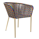 Jalisco silla metal beige cuerda arcoiris // Exterior techado