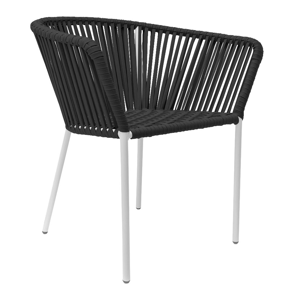 Jalisco silla metal blanco cuerda negra // Exterior techado