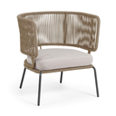 Avandaro sillón metal negro cuerda beige // Exterior techado
