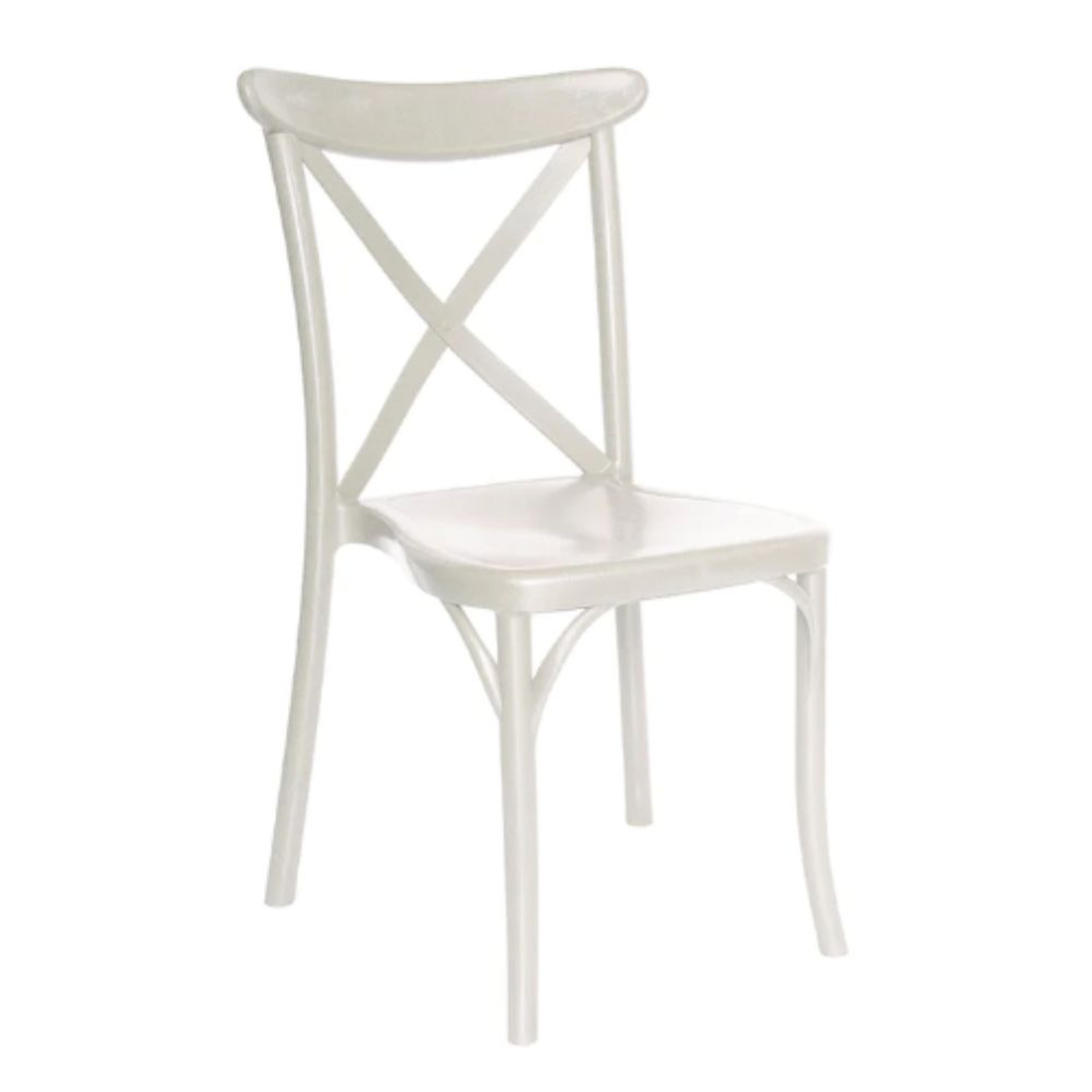 Crossback silla de polipropileno  blanca  // MP