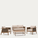 Alabe Set sofá + 2 sillones +  mesa