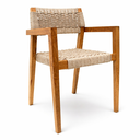 Morelia silla madera metal beige cuerda nylon beige lisa // Exterior techado