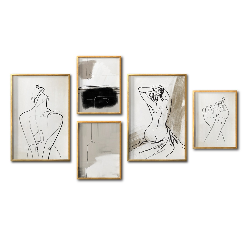 Set cuerpo abstracto cuadro decorativo codigo 013 A,B,C,D Y E-MD // MP