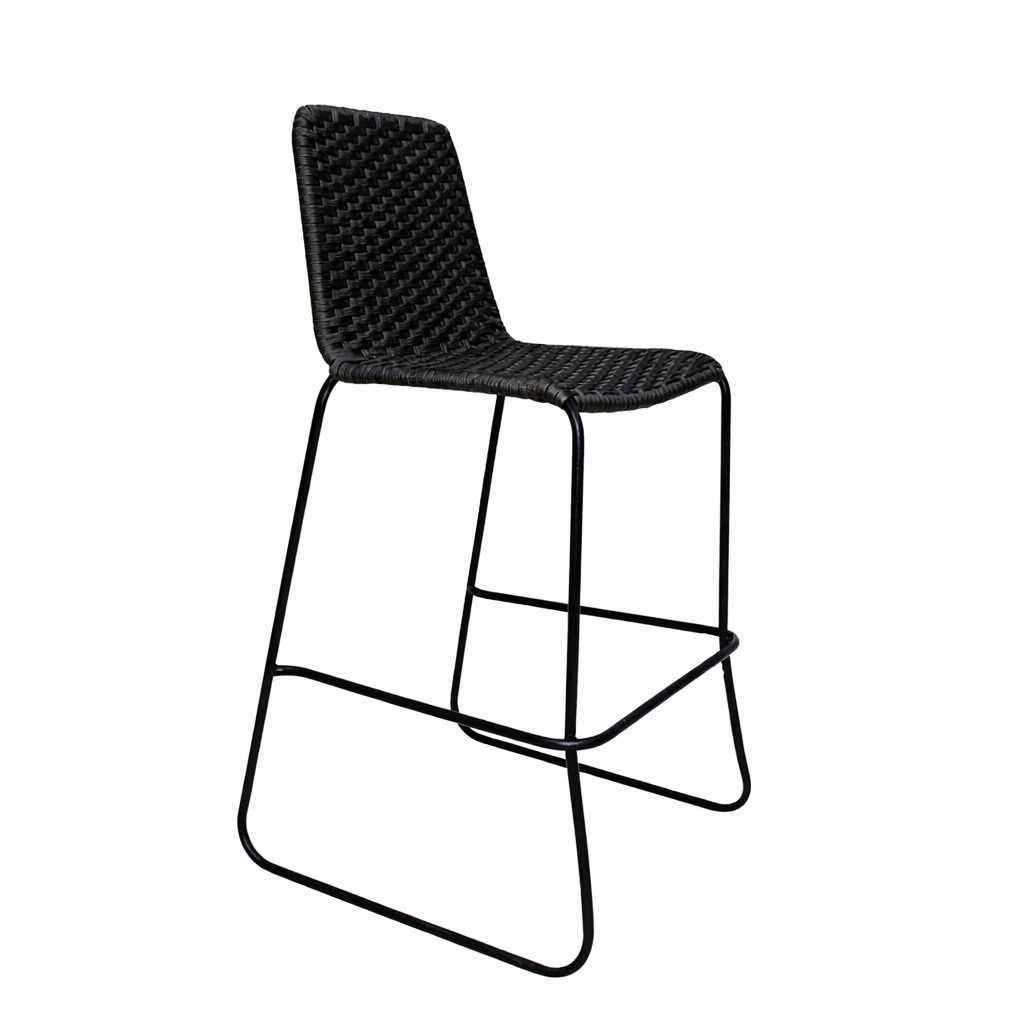 Cocula banco acero galvanizado negro cuerda en textilene negra // Exterior 100 %
