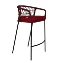 Tuxcuera banco acero galvanizado negro textilene vino tela curri // Exterior 100% 