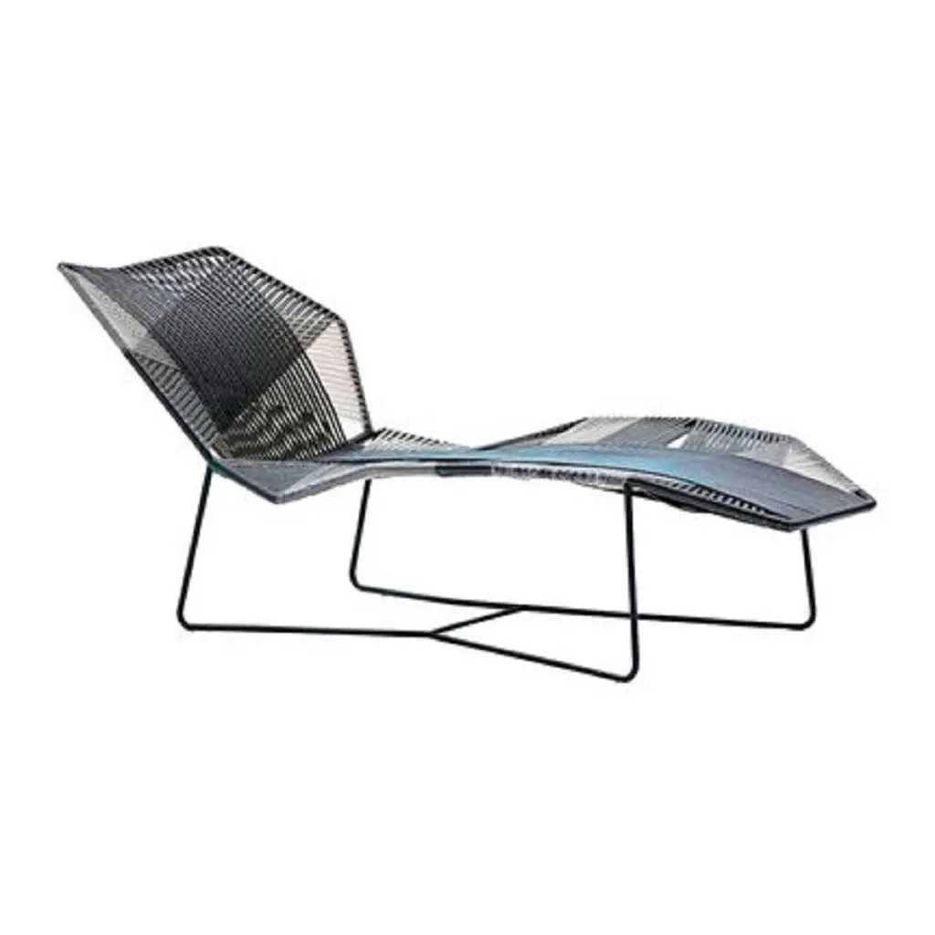 Tulum camastro acero galvanizado negro y textilene // Exterior 100% 